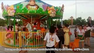 New Design 12 Seat Luxury Amusement Park Carousel Carnival Game Electric Carousel [upl. by Negris412]