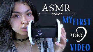 ASMR  my first 3dio video whispers ear massage ear eating [upl. by Itsim]