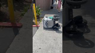 DELIVERY ROBOT LOOTED Austin Got Robbed ai deliveryrobot fooddelivery robotics [upl. by Attolrac888]