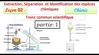 Partie 1 Extraction Séparation et Identification des espèces chimiques tronc commun scientifique [upl. by Loreen21]