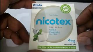 Nicotex 4mg Chewing Gums  Uses Price Side Effects full review in hindi [upl. by Kcirddor]