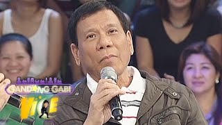 President Duterte talks about his lovelife  GGV [upl. by Niltiac606]