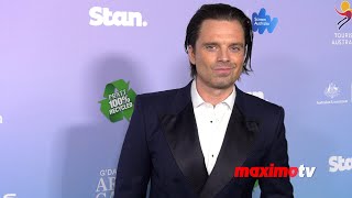 Sebastian Stan 2024 GDay USA Arts Gala Blue Carpet [upl. by Nosemaj]