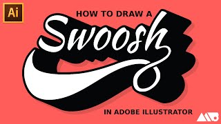 How to Draw a Swoosh in Adobe Illustrator Tutorial [upl. by Ogaitnas]