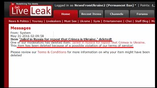 LiveLeak censors videos about Putin and Russia Russian money doesnt stink [upl. by Ardnod613]