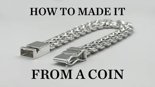 Turning a Coin into a Stunning Silver Bracelet  Behind the Scenes of Jewelry Crafting [upl. by Skyler958]