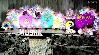 ideal marriage hall hakika and birthday balloon decoration overhaultrending viral short video [upl. by Ardnuassac]