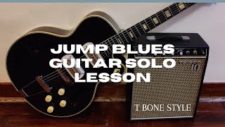 Jump blues guitar lesson  T Bone Walker soloing style tutorial [upl. by Annovoj157]