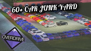 Making a 60 car junk yard in OverDrive Lasted for OVER 24 hours [upl. by Snehpets]