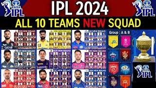 IPL 2024  All 10 Teams Squad  All Teams Squad IPL 2024  All Teams Players List IPL 2024 IPL 2024 [upl. by Llennahs]