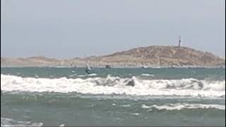 windsurfing in Negritos from Negritos Beach House rooms and accomodations [upl. by Pallaten]