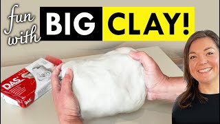 Air Dry Clay TIPS  Going BIG  DIY LARGE CLAY DISH [upl. by Atteuqihc]