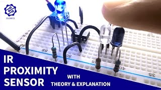 IR Proximity Sensor  Obstacle Detector circuit on Breadboard  LM358 OpAmp projects [upl. by Saxen]