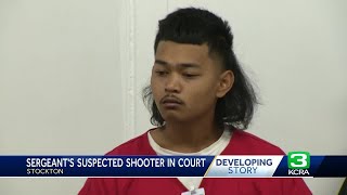 Stockton sergeants suspected shooter appears in court [upl. by Box]