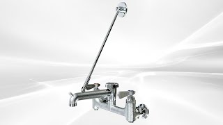 NSF WallMounted Mop Sink Faucet Sink Faucet American Std Chrome Finish 16gpm Flow Rate BXF S001 [upl. by Dib]