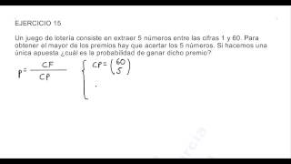 PROBABILIDAD 7 PROBABILIDAD EJERCICIO 15 [upl. by Marline]