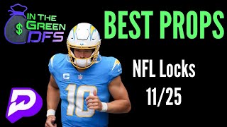 PRIZEPICKS NFL TODAY  BEST 5 BETS  MONDAY 112524  RAVENS vs CHARGERS  BONUS BET 🔥 [upl. by Marcelle]