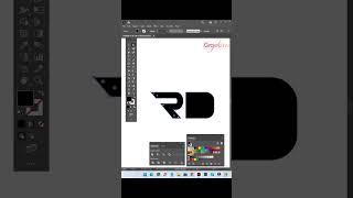 RD Letter mark logo logodesign shorts shortvideo short graphicdesign [upl. by Ahsiekahs]