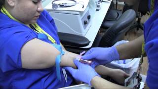 A Venipuncture Demonstration  Medical Assistant  Charter College [upl. by Mariande270]