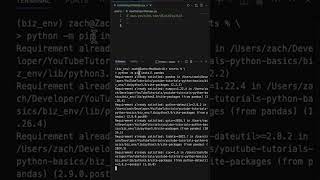 How To Install Pandas In Python python code programming [upl. by Yecrad]