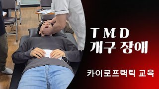 카이로프랙틱 도수치료 TMD 턱관절 TMJ 기능이상 개구장애 클릭음 manipulation 교육 [upl. by Batchelor]