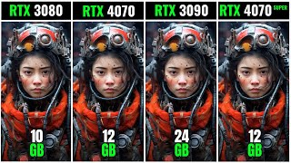 Rtx 3080 Vs Rtx 4070 Vs Rtx 3090 Vs Rtx 4070 Super  Test in 20 Games  1080p  2k  4k [upl. by Emilia81]