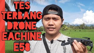 Tes terbang dan tes rekam drone eachine E58 [upl. by Enellij]