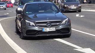 C63 W205 exhaust sound acceleration and power slides LOUD [upl. by Eigroeg]