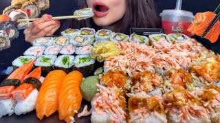 ASMR SUSHI amp SASHIMI PLATTER MUKBANG No Talking EATING FOOD [upl. by Ellehc]