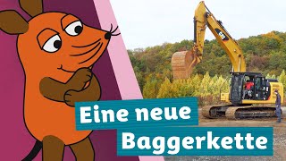 Wie werden die Ketten bei einem Bagger gewechselt  Die Maus  WDR [upl. by Renner360]