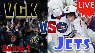 Vegas Born Podcast Live  VGK vs Jets game 1 wrapup [upl. by Anabal]