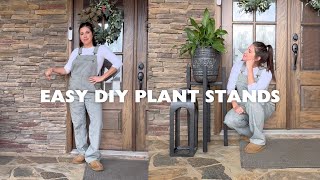 EASY DIY Wooden Plant Stands [upl. by Ethel]