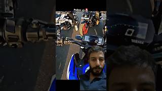 Police aagy bhagoo 🤣 automobile jammurider motovlog policereaction biker rider bikervscop [upl. by Yonatan]