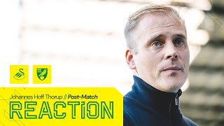 REACTION  Swansea City 10 Norwich City  Johannes Hoff Thorup [upl. by Siuqramed281]