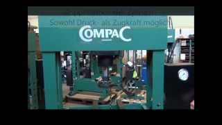 Compac EP 40 D Elektrohydraulische Werkstattpresse mit doppeltwirkender Zylinder 40 Ton [upl. by Goth]