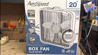 Aerospeed Box Fan BX100 [upl. by Akirdnuhs]