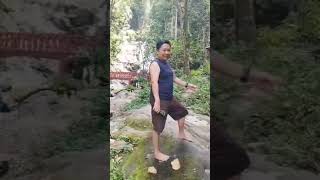 swimming at rawang falls khalaibhella travel rawangfalls  falls Dancing  travel [upl. by Arin]