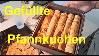 herzhafte gefüllte Pfannkuchen mit Frischkäse und Schinken [upl. by Amiel226]