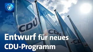 Entwurf für CDUGrundsatzprogramm vorgestellt [upl. by Isbella187]