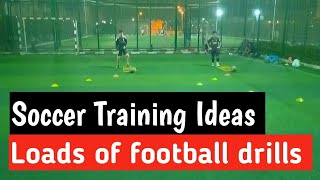 loads of football drills  soccer training session footballskills soccertraining [upl. by Won]