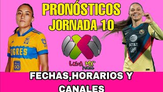 JORNADA 10 LIGA MX FEMENIL CLAUSURA 2024 FECHAS HORARIOS Y CANALES [upl. by Vere]