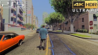 GTA 5 Remastered PS5 4K HDR Gameplay Ray Tracing Free Roam Graphics [upl. by Anallij]