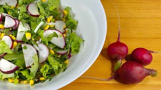 Fresh easy summer salad recipe  How to make radish salad [upl. by Silra722]