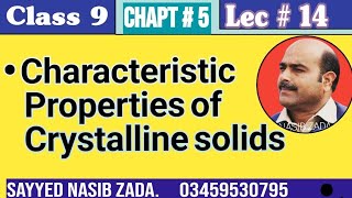 Characteristic properties of crystalline solids  Pashto  Crystallinesolids  NASIBZADASSS [upl. by Mcnair]