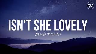 Stevie Wonder  Isnt She Lovely Lyrics [upl. by Munafo]