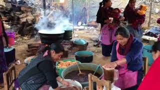 Cooking food for 200 people in Chiapas Mexico [upl. by Etnuad]