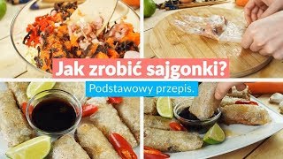 Jak zrobić sajgonki  podstawowy przepis [upl. by Ekard]