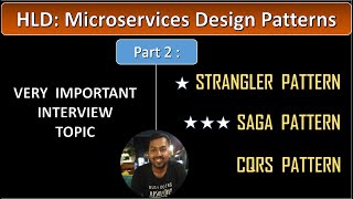 4 HLD SAGA Pattern  Strangler Pattern  CQRS  Microservices Design Patterns  System Design [upl. by Eiuqram]