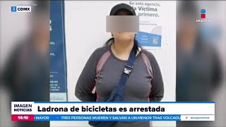 Detienen a mujer que robó una Ecobici en 2022 en la CDMX  Noticias con Crystal Mendivil [upl. by Aener519]