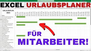 Excel Urlaubsplaner 2025 erstellen für Mitarbeiter Download ► Urlaub automatisch eintragen [upl. by Wescott241]